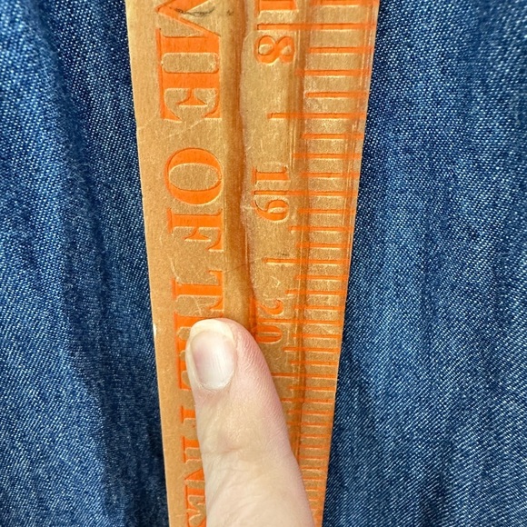 WESTERN INDIGO & LACE Woman cotton cap sleeve cowgirl concertcore maxi dress 1X - Picture 11 of 14